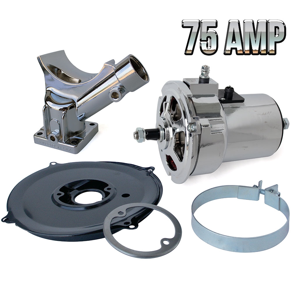 1965 CB Econo Chrome Alternator Kit (75 Amp)