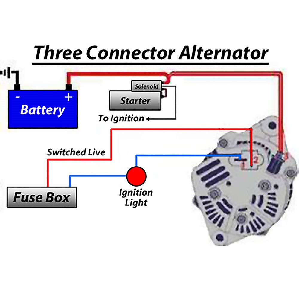3 Pin Alternator Wiring Diagram