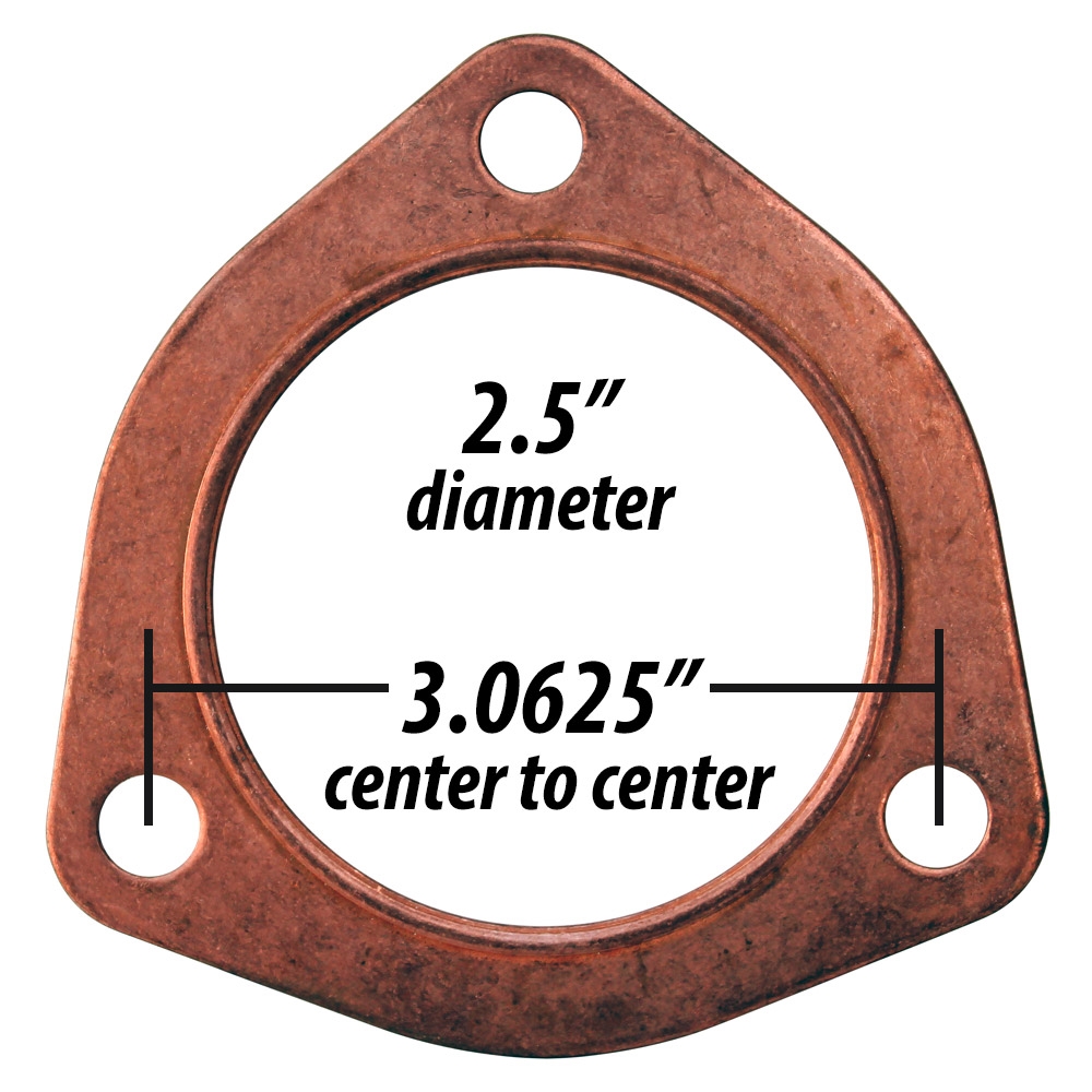 3641 Copper Exhaust Gasket - Large 3 Bolt Flange