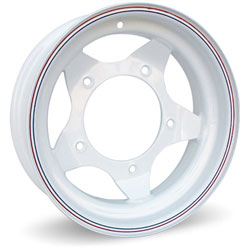 4203 Steel Wheel (15 x 10) 5 Bolt VW White - Reverse Offset