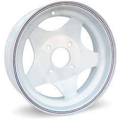 4246 Steel Wheel (15 x 8) 4 Bolt VW White - Reverse Offset