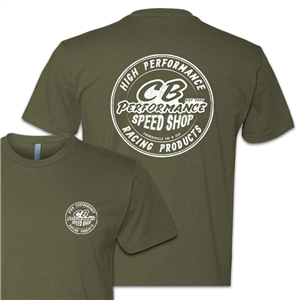 7937 CB Performance Round Logo T-shirt - Military Green (X-Large)