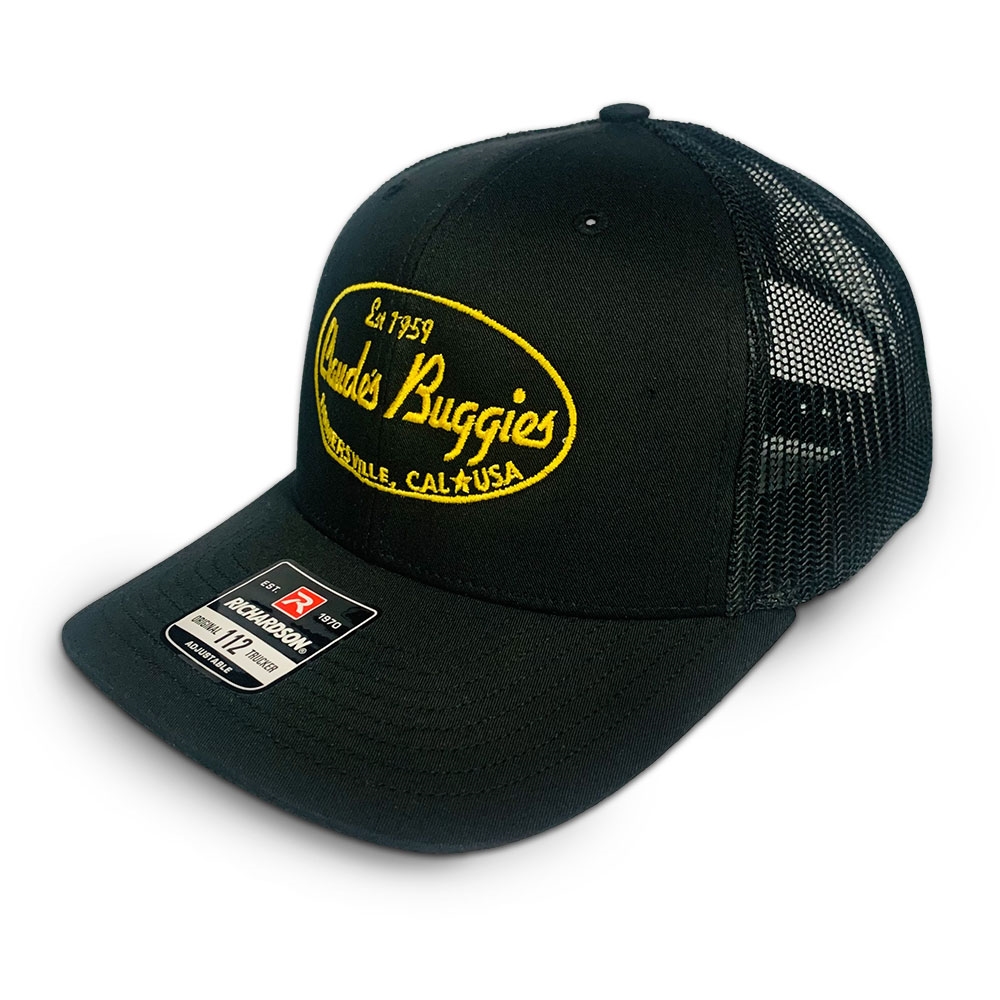 7972 Claude's Buggies Vintage Mesh Hat - Black (Snapback)