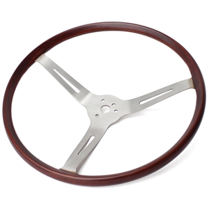 17" Flat4 GT Wooden Steering Wheel (Brushed)