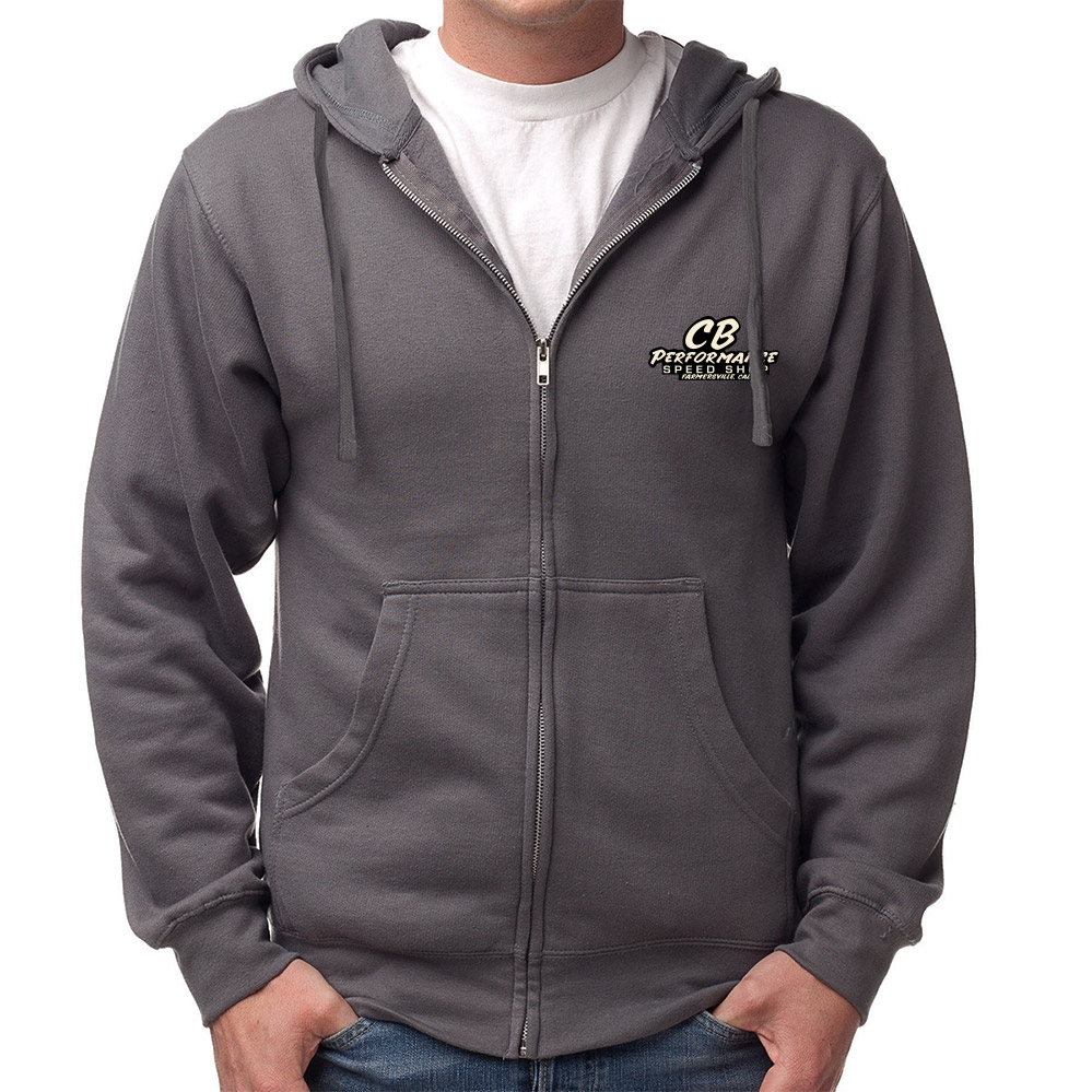 CB Speed Shop Full Zip Hoodie Charcoal Grey specify size